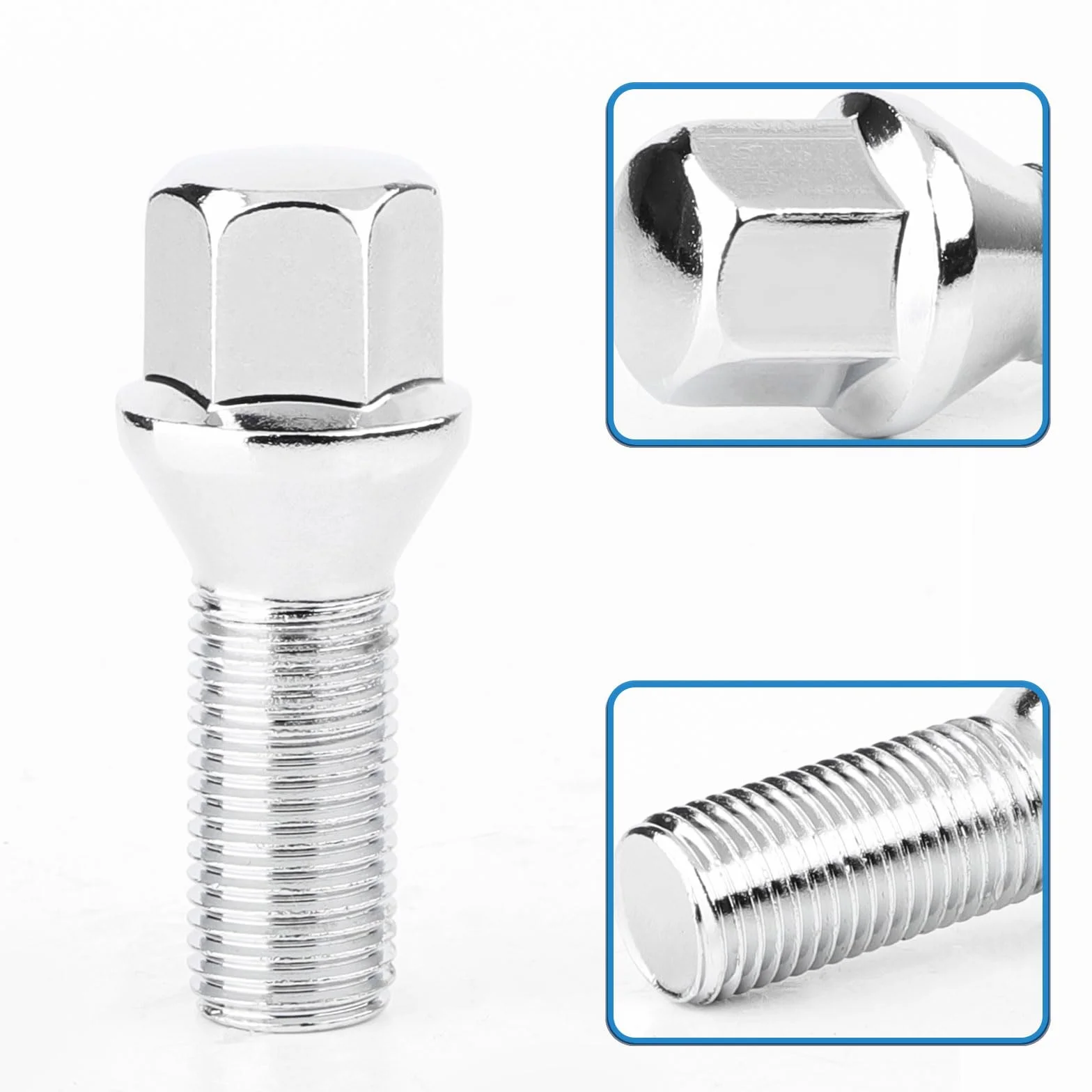 20 tornillos de rueda I M12 x 1,5 x 28 mm I Cono Cono Cono SW 17 mm I Compatible con BMW