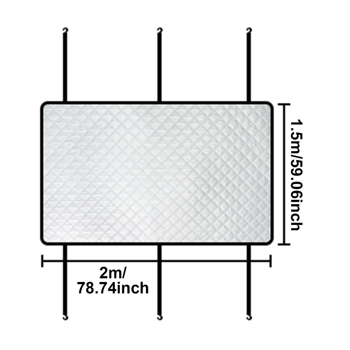 Sombra para Techo Solar De Coche,Cobertor para Techo Solar - Toldo Portátil con Bandas Elásticas Protección Nieve Lluvia para Furgoneta Acampada