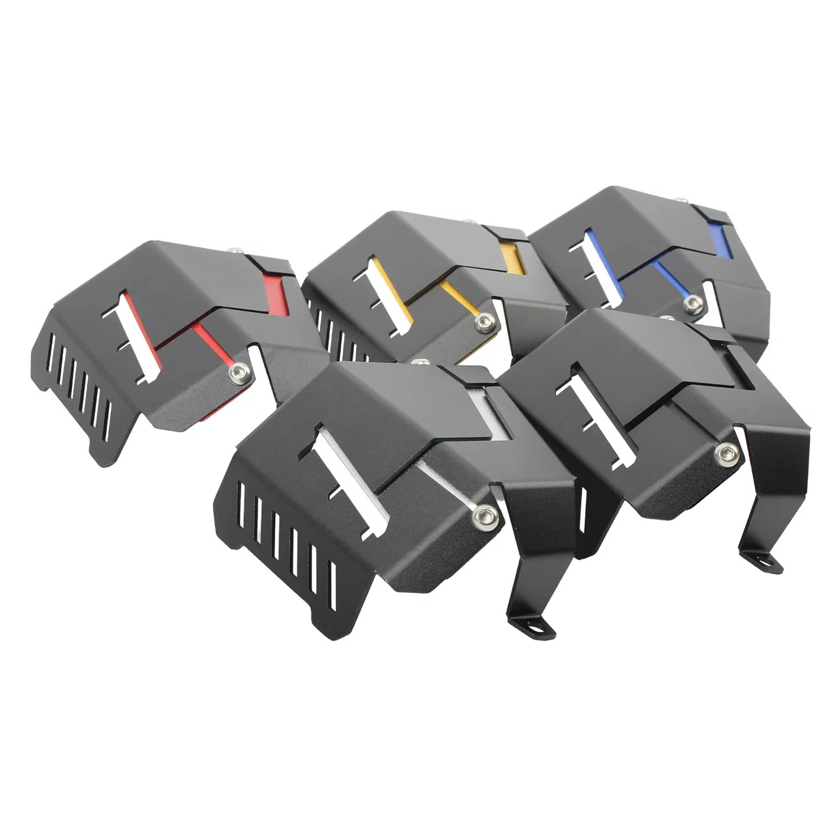 Cubierta protectora lateral del depósito del radiador de refrigeración por agua de motocicleta for Yamaha MT-07 FZ-07 MT07 FZ07(Black)