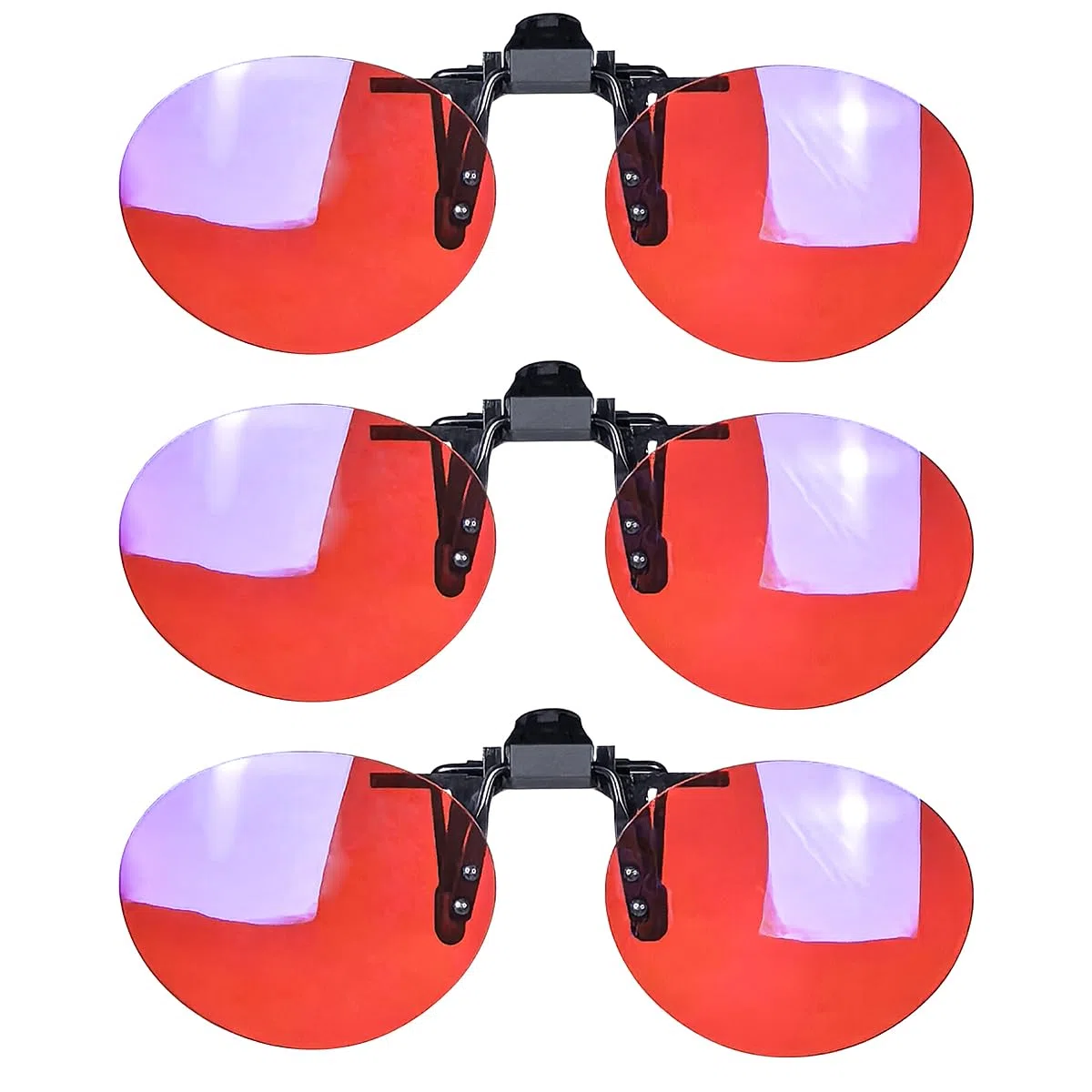 SHINU Clips de bloqueo de luz azul con clip para lentes naranjas, clips de conducción, lentes polarizados