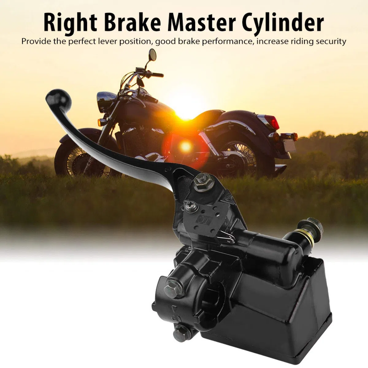 Tbest Cilindro Maestro de Freno Delantero, Cilindro Maestro de Freno Derecho, Cilindro Maestro de Palanca de Embrague de Freno Delantero Derecho de Motocicleta de 7/8 "22 mm, Negro para YFZ450 YFM