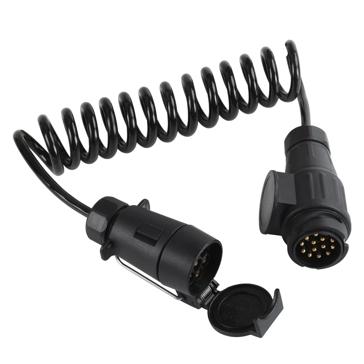AOHEWEI Adaptador de Cable de extensión de Remolque de 13 Pines a 7 Pines de 1,8 m, Cable de extensión de Enchufe de 12 V, Conector de cableado eléctrico de 7 núcleos para Remolque de Caravana
