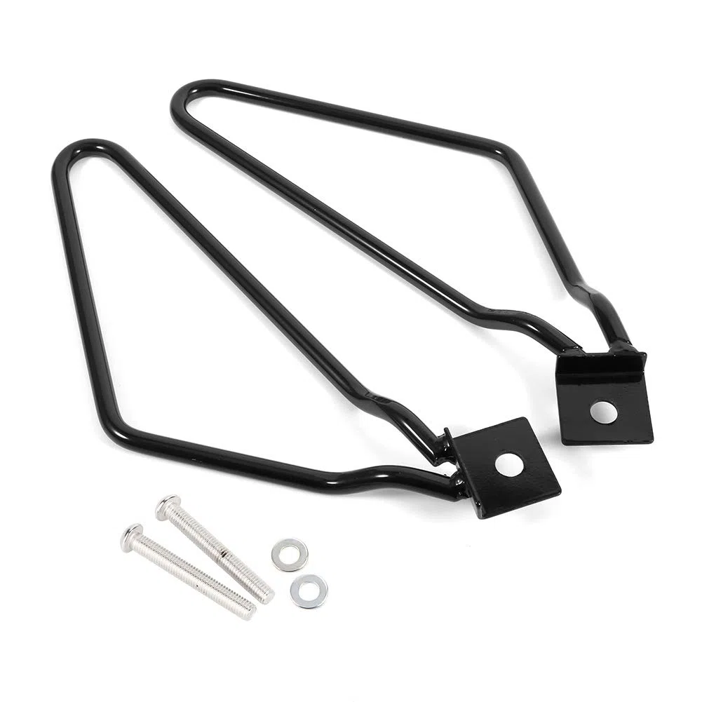 Soporte de Alforja de Motocicleta, 2 Piezas Soporte de Fijación de Alforja de Motocicleta, Soporte de Montaje de Alforja Izquierda Y Derecha para XL883/1200 HD1450/1584 (Negro)(negro)