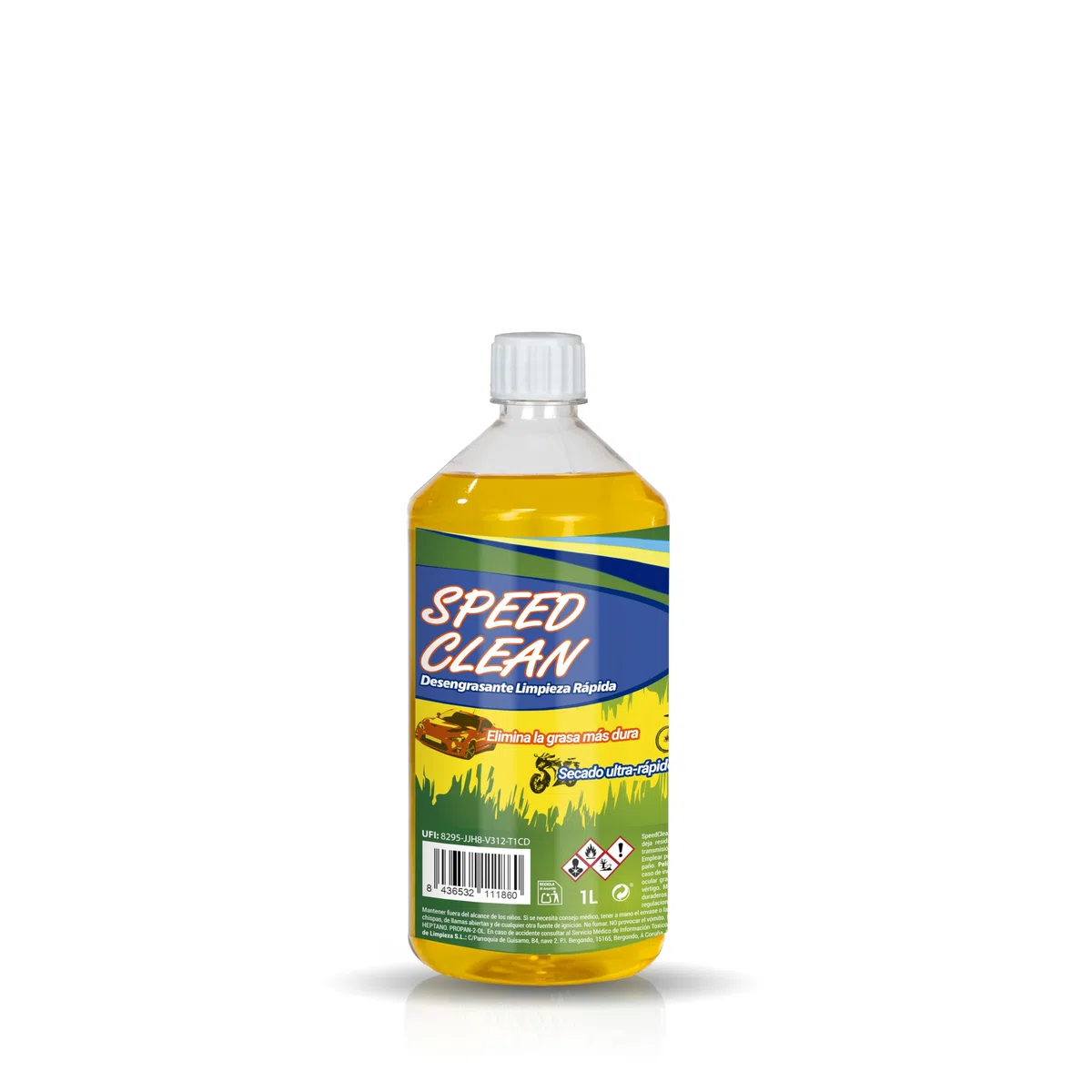 Sisbrill SpeedClean Desengrasante Moto y Bicicleta 1L – Limpieza Sin Agua para Cadena, Transmisión y Motor - 1 Litro