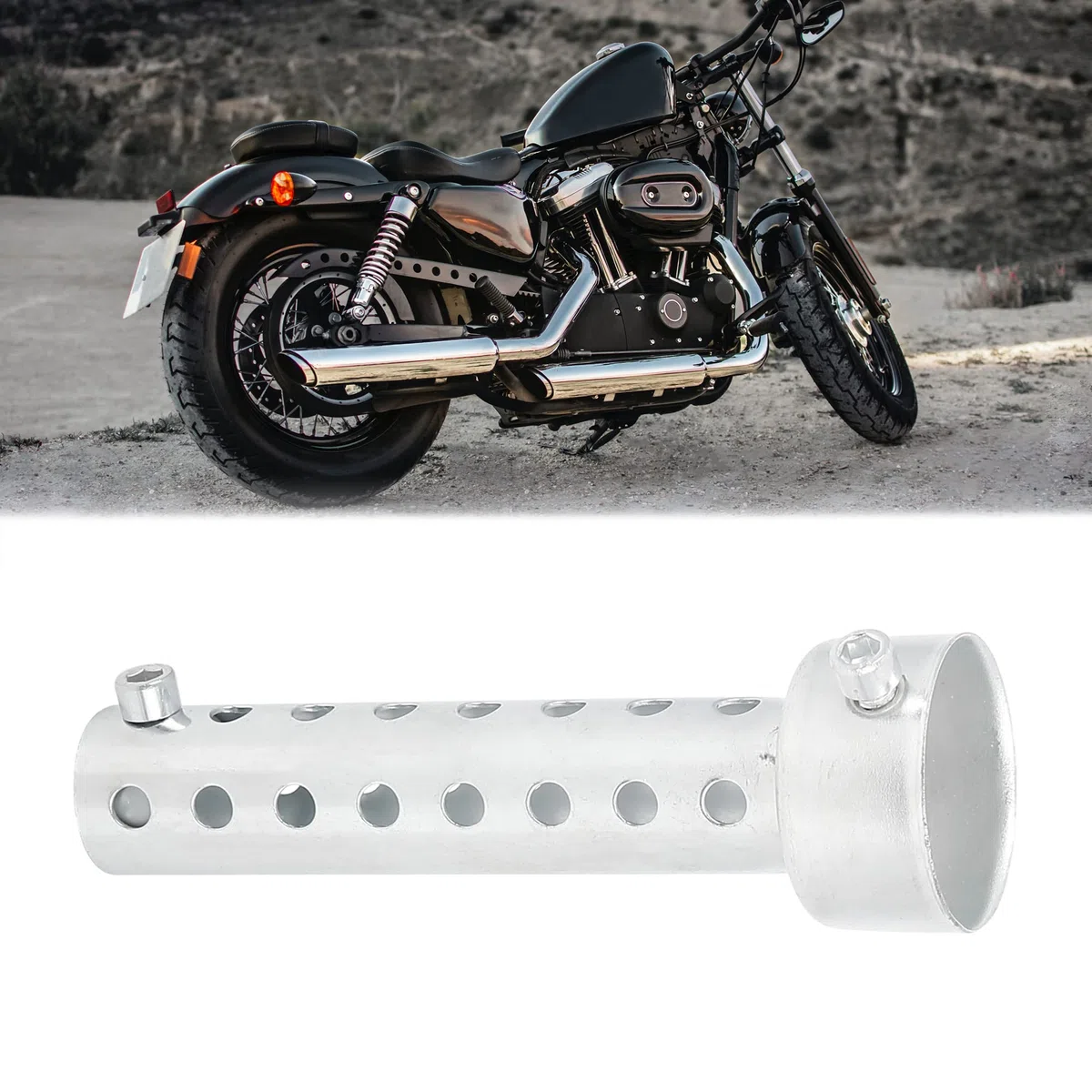 F FIERCE CYCLE 40mm Universal Motocicleta Tubo Escape Bafle Silenciador Deflector