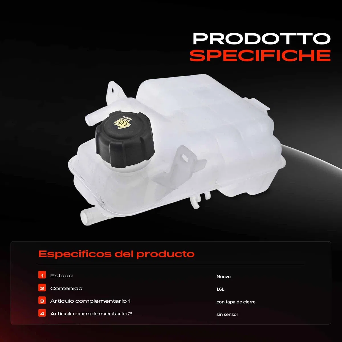 Frankberg Depósito de compensación Refrigerante Compatible con Espace IV JK0/1 1.9 dCi 2.0 dCi 2.0 2.2 dCi 2.0 Turbo 3.0 dCi 3.5 V6 2002-2025 Replace# 8200008866,8200339746