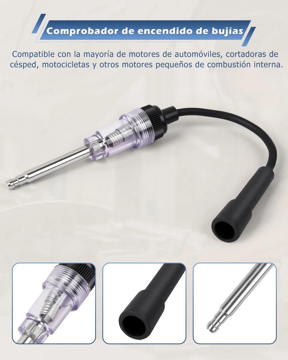 DAYUAN 9 piezas Comprobador de compresión Comprobador de Compresión Motor Comprobar Compresión Medir Coche M10 M12 M14 M18 0-20 bar & 0-300 PSI