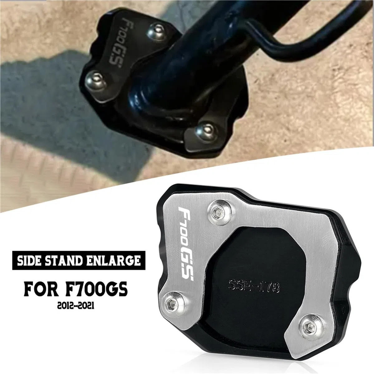 para BMW F700GS 2012-2021 Piezas Extensión De Pata Cabra Lateral Placa F 700GS 700 GS 2013 2014 2015 2016