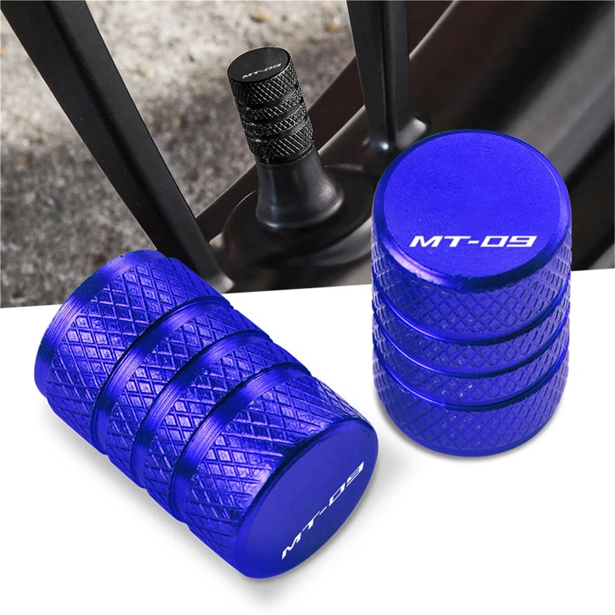 Tapas De Vástago Puerto Aire para Válvula Neumático Rueda CNC Motocicleta, Accesorios para Yamaha MT-09 MT09 MT 09 2017 2018 2019 2020-2023, 2 Uds