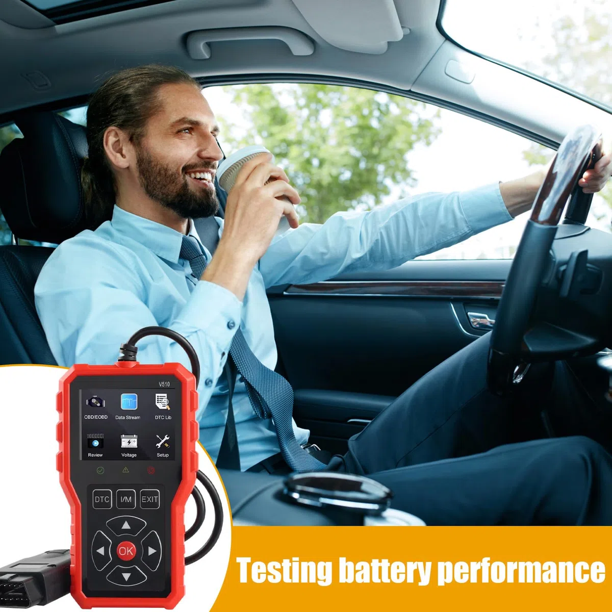 Escáner de diagnóstico de vehículos, 2 en 1 para Leer y borrar Datos de Errores, Herramienta de escaneo de diagnóstico automotriz, Lector de código de Falla de Motor de Coche para Camiones