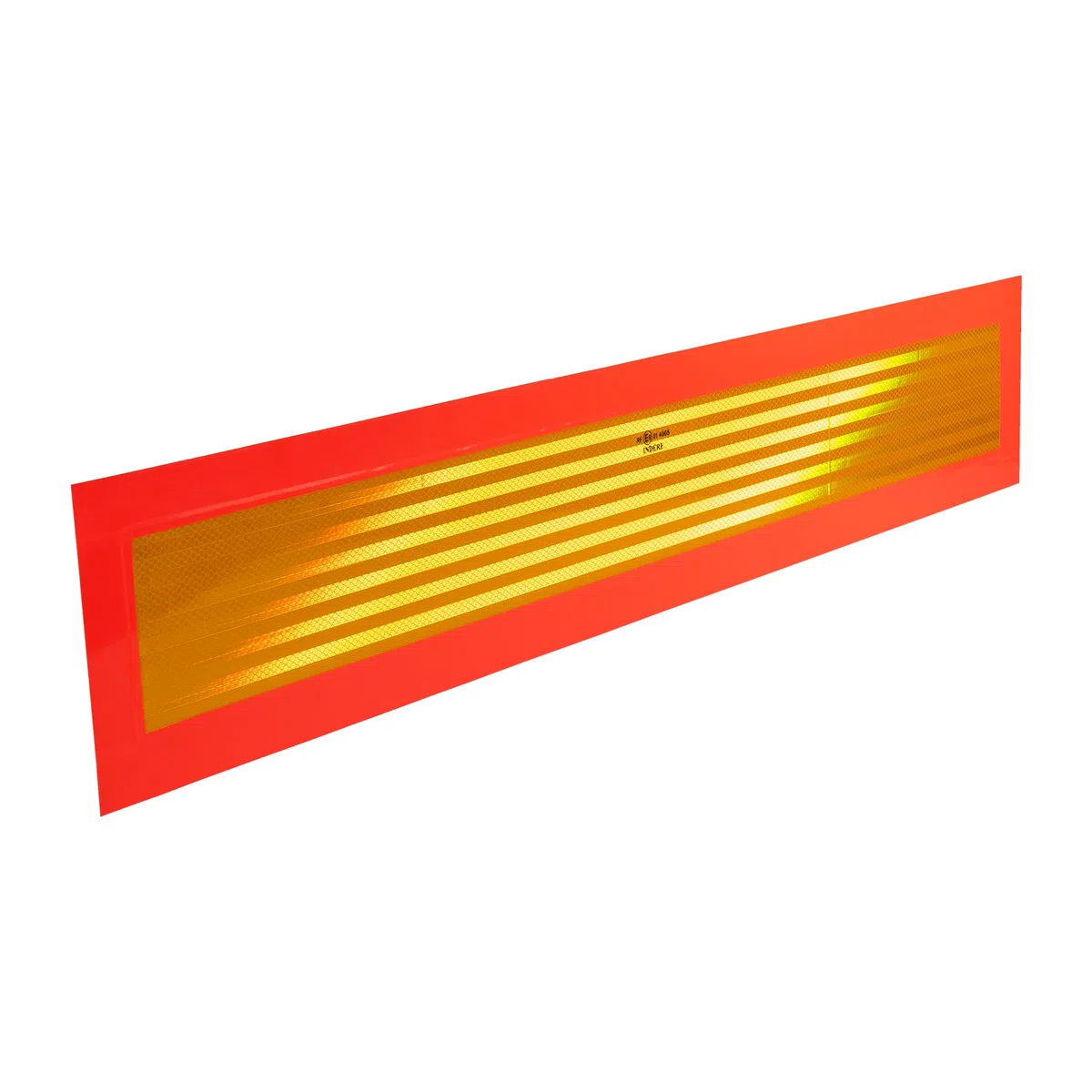 Cofan Placa V6 para vehículos largos | Aluminio | Señal homologada | Recubrimiento con vinilo Réflex N2 | Alta visibilidad | Medidas: 113 x 20 cm o 56,5 x 20 cm (Naranja, 113 x 20 cm)
