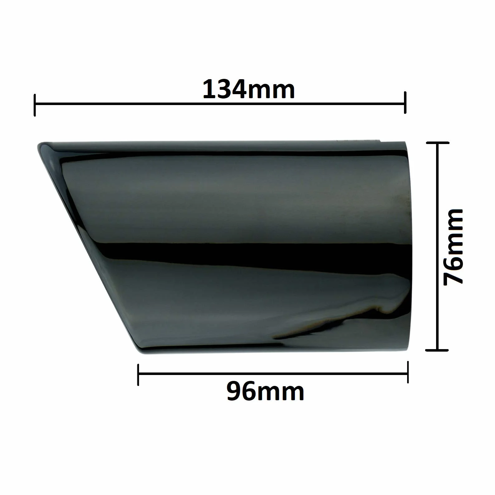 Embellecedor de Tubo de Escape Coche Cola de Escape Coche acero inoxidable espejo pulido negro Cola de Tubo de Escape Plug Play compatible con A4 B9 8W A5 F5 para 65mm - L&P A285-1