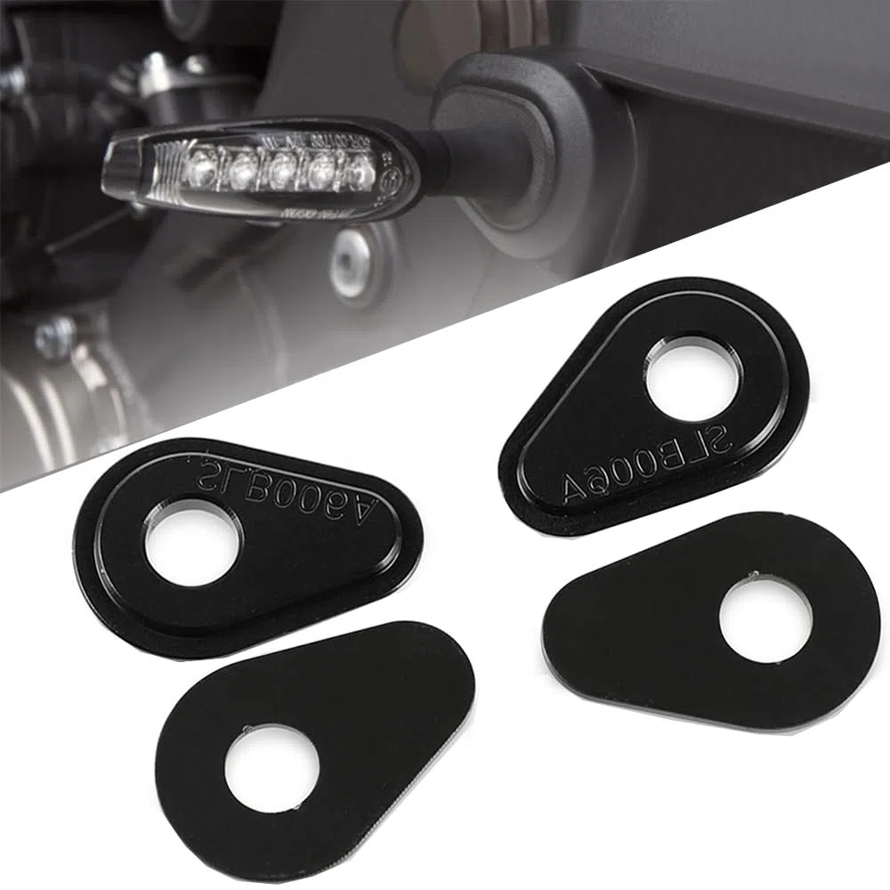 4pcs Moto Adaptadores de Indicadores de Dirección para MT-03 MT-07 MT-09 MT-10 Tenere 700 YZF-R1 R3 R6 R7 Tracer 900 XSR700 XSR900 - Negro