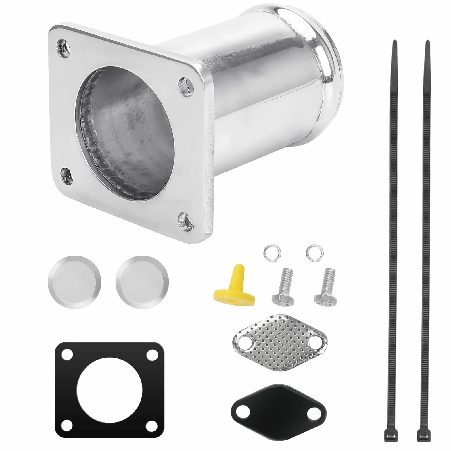 egr Cooler Delete para M47 M47N M57 M47N2 M67 M47R, kit de repuesto de eliminación EGR para E46 E39 E53 E83 E38 E65, tubo de repuesto de aluminio aplicable para vehículos diésel