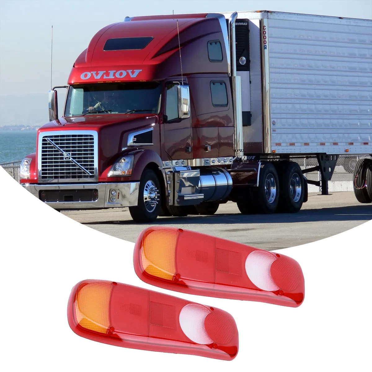 Mutuer 1 Pieza Cubierta de luz trasera de camión, Piloto Trasero para Automóviles Reflector de Parachoques Trasero de Coche Cubierta de Lente de Lámpara Trasera de Camión