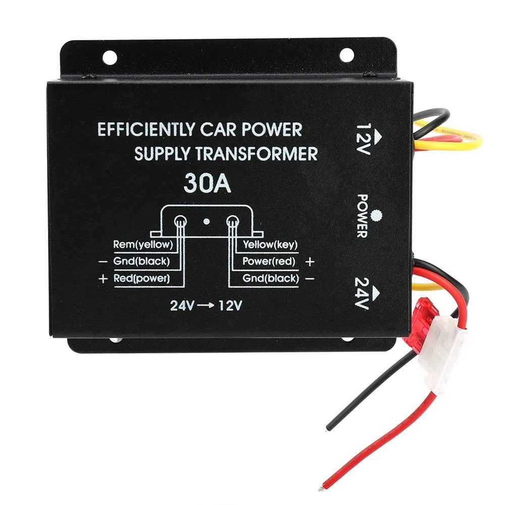 Gegong 24V-12V DC Convertidor 30Amp Paso Abajo Regulador de Voltaje Fuente de Alimentación Automotriz
