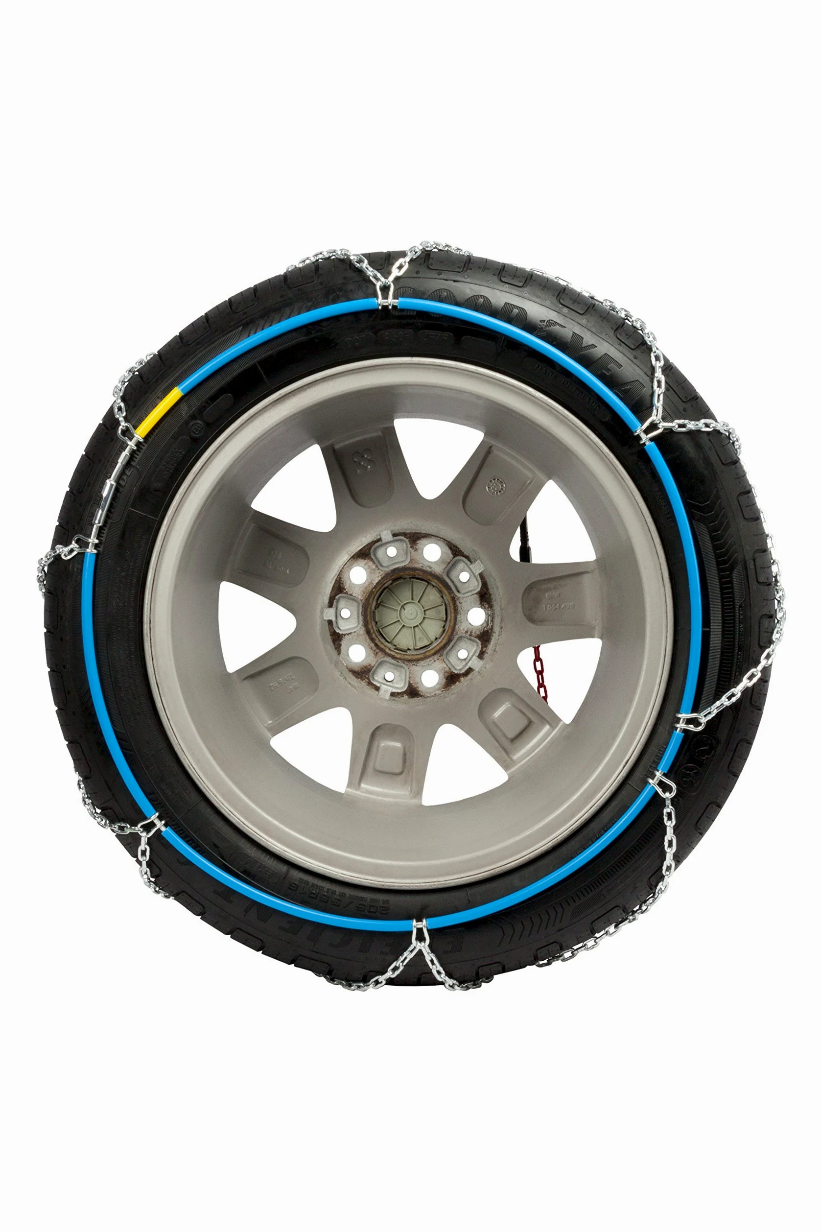 Goodyear Juego de 2 Cadenas de Nieve Metálicas para Coche de 9 mm Talla 100 con Tensor Automático Goodyear