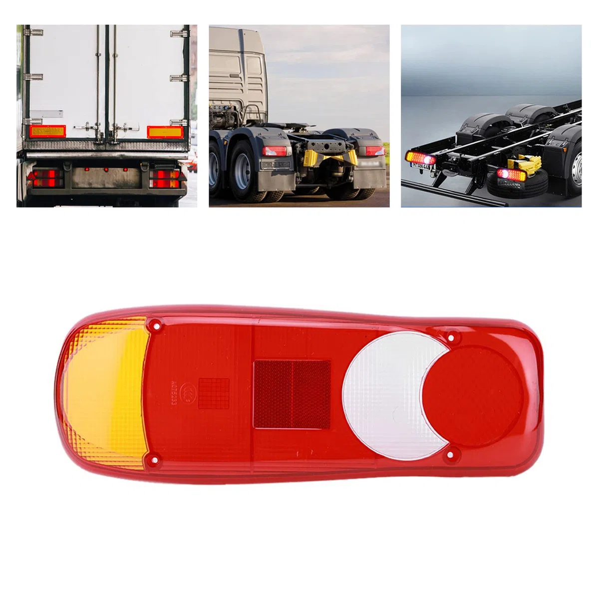 Mutuer 1 Pieza Cubierta de luz trasera de camión, Piloto Trasero para Automóviles Reflector de Parachoques Trasero de Coche Cubierta de Lente de Lámpara Trasera de Camión