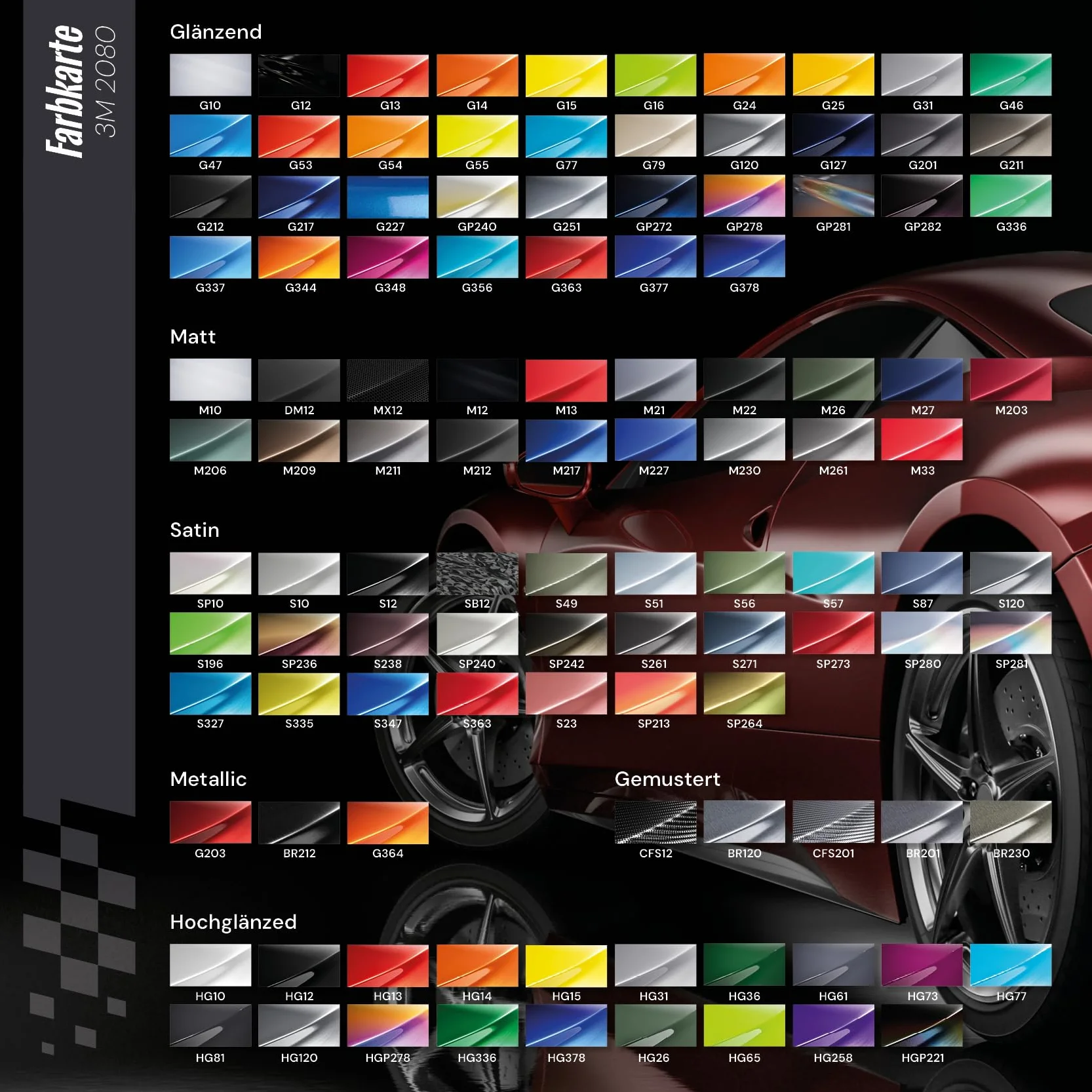 Finest Folia 3M Wrap Film 2080 Lámina autoadhesiva para Coche, Motocicleta, Barco, película Protectora de Pintura 3D con conductos de Aire para la aplicación de película, M12 Negro Mate