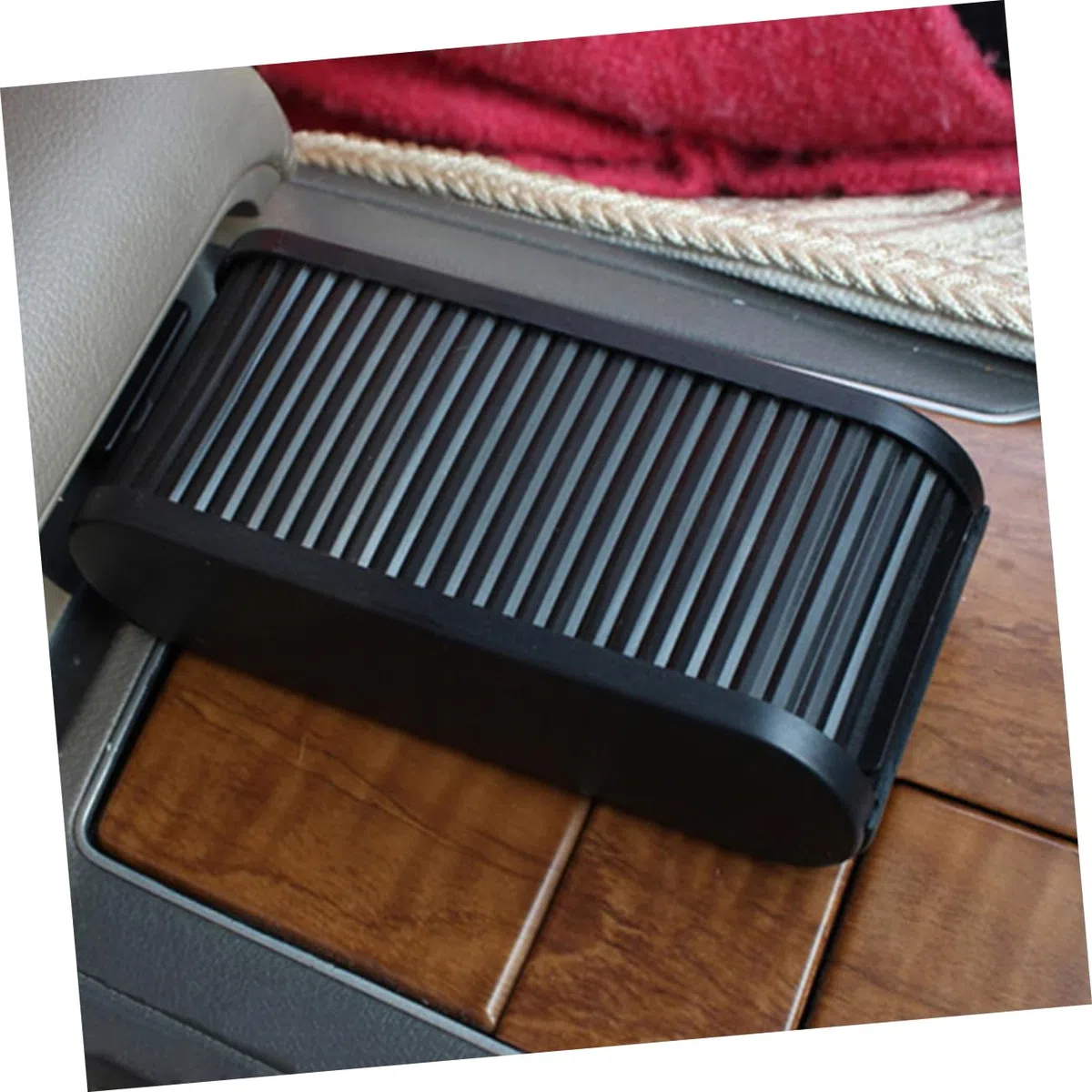 Mobestech Organizador Práctico y Ligero para Coche, 2 Piezas de Plástico Negro, Adecuado para Snacks y Objetos Pequeños Interior del Automóvil