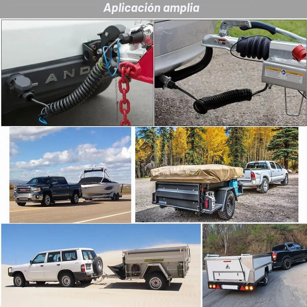 Remolque Cable de Extensión 13 Pines 3M Enchufe Remolque Cable Cableado del Remolque Cable Eléctrico en Espiral 12V Enchufe Alargadera Cable Remolque para Remolque Coches Caravanas Camión RV
