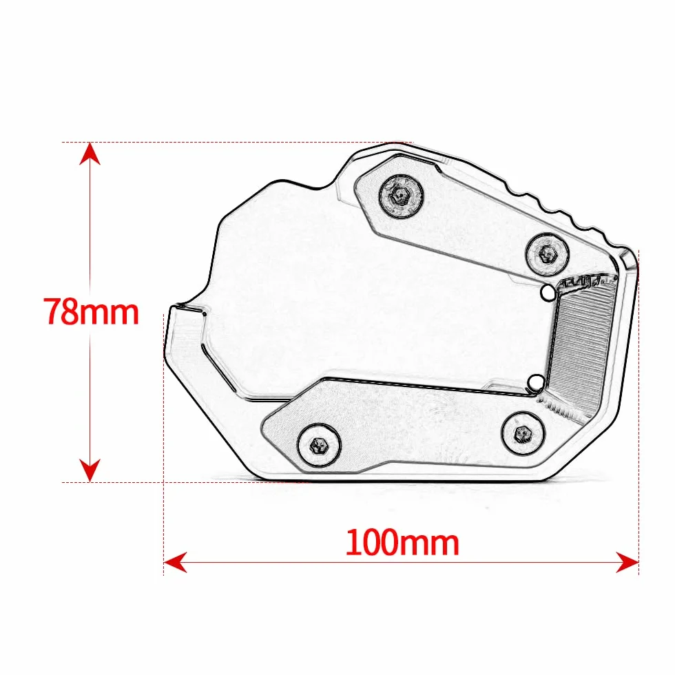 para CRF1100L Africa Twin 2019-2023 Almohadilla de extensión de soporte lateral para pie de pata de cabra de motocicleta africa twin 1100 Accesorios (azul)