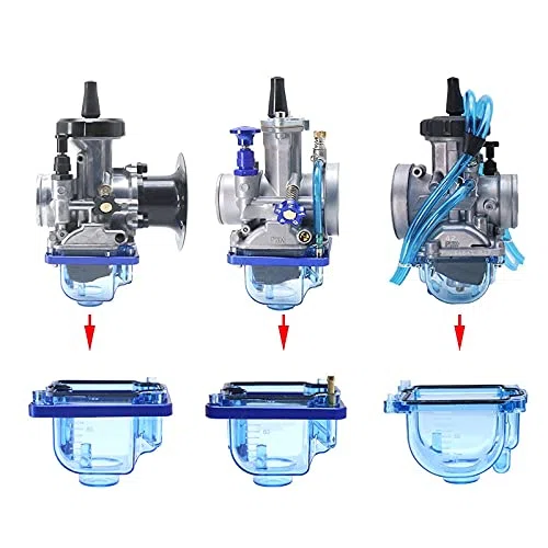 Carburador Flotador Bowl Comp Chamber Copa de aceite transparente compatible para PWK I/II/III PWK IV/KSR EVO (Color: A Orange)