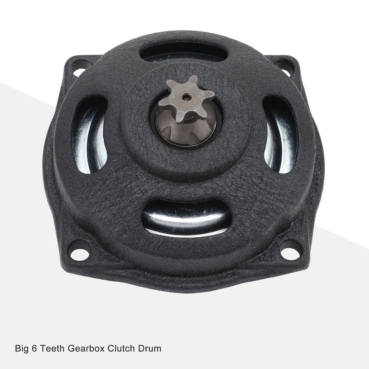 GOOFIT Conjunto de tambor de embrague de caja de 6 dientes con Kit de disco de embrague reemplazo para 2 tiempos 47cc 49cc Pocket Dirt Bike Mini ATV Quad Scooter