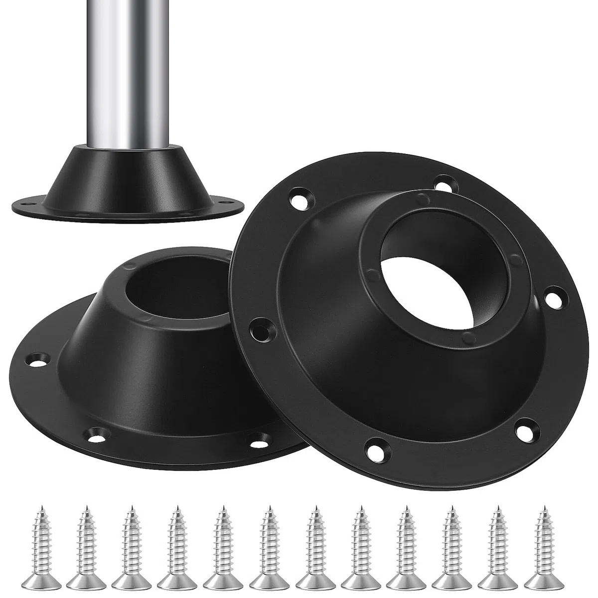 OUNONA Soporte De Base De Mesa para RV 2 Piezas Soporte De Montaje De Base para Pata De Mesa De Camper Brida De Base De Mesa De Pedestal para RV Estándar De Aluminio Base De