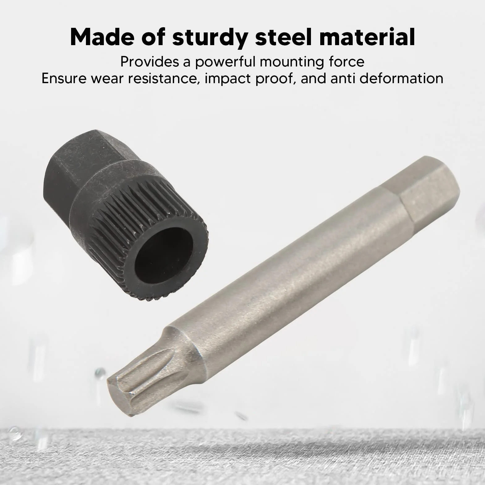 Herramienta de Polea de Desacoplador de Alternador, Llave de Polea de Alternador, Herramienta Extractora de Broca T50 de 33 Dientes