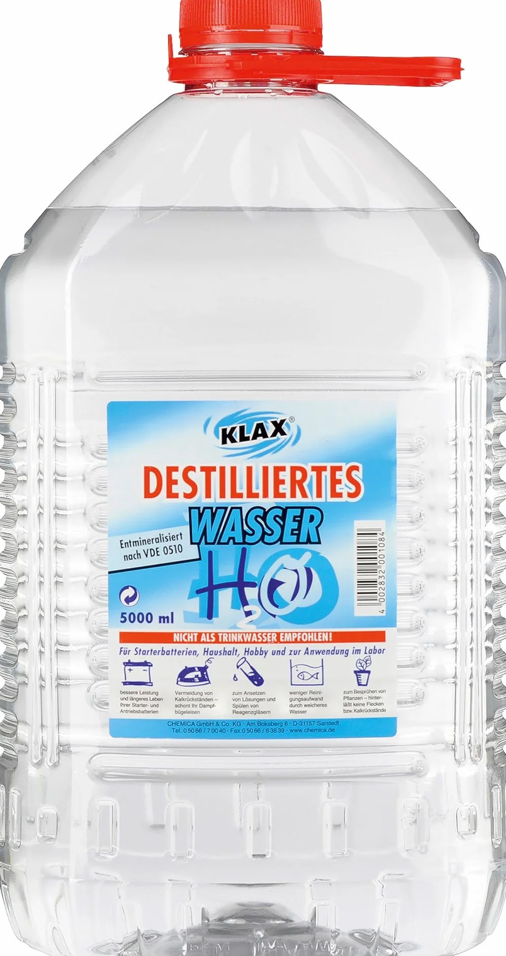 Agua destilada 5 L