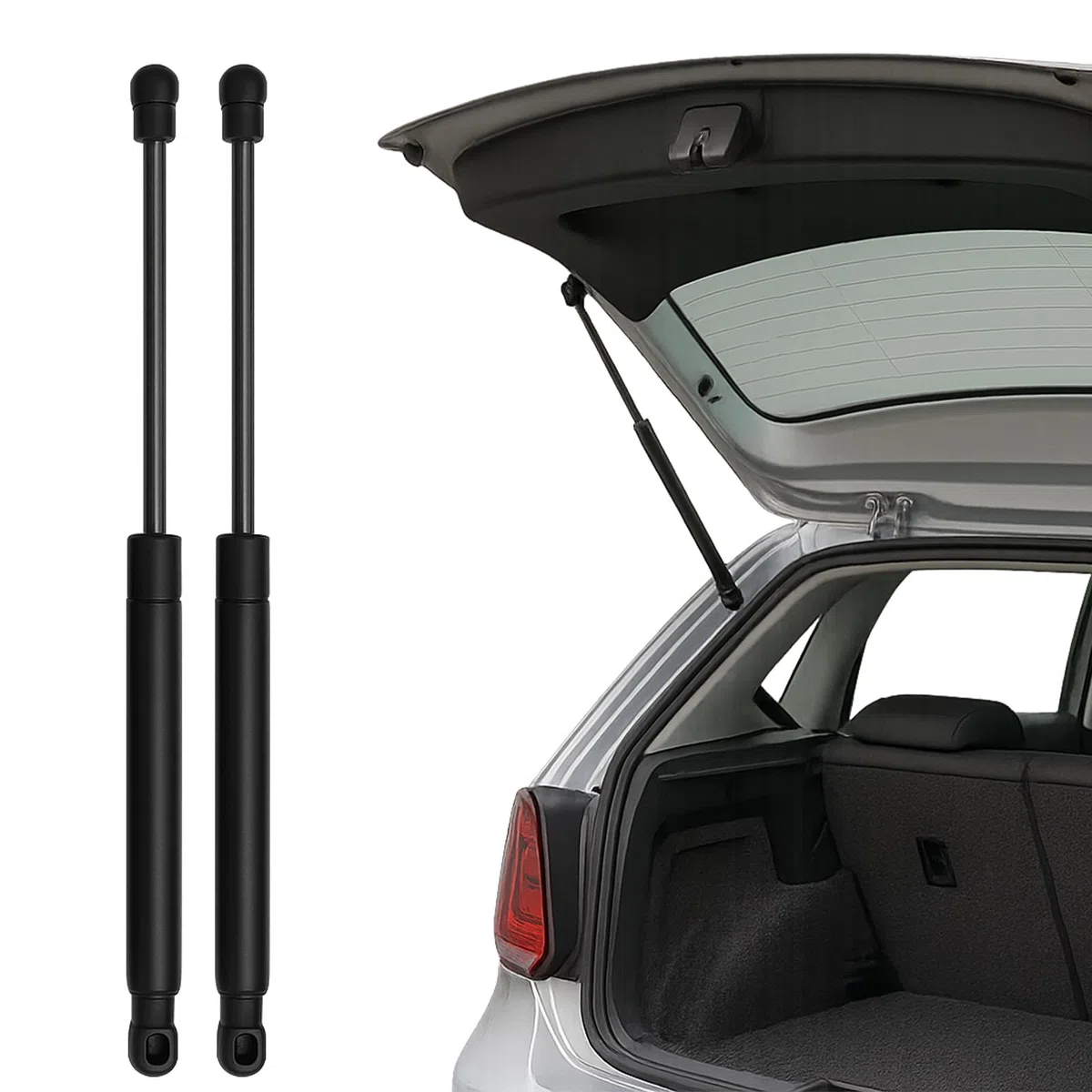 2 Resorte de Gas para Maletero Compatible con VW Polo 9N (2001-2009), Muelle Neumático Maletero Amortiguadores de Maletero 6Q6827550