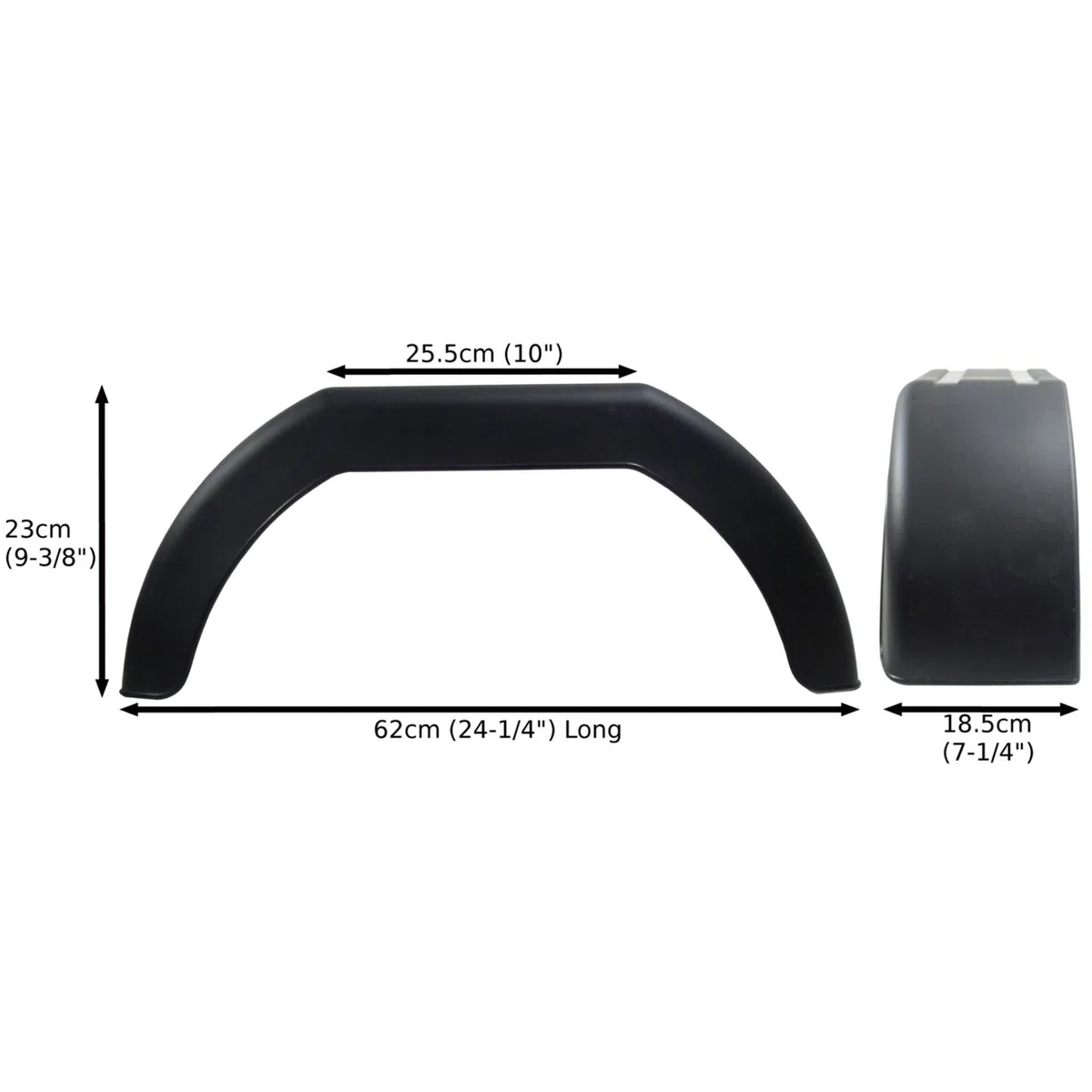 AB Tools Guardabarros de Las Ruedas del Remolque 10" de Plástico/ala única/Guardabarros TR002