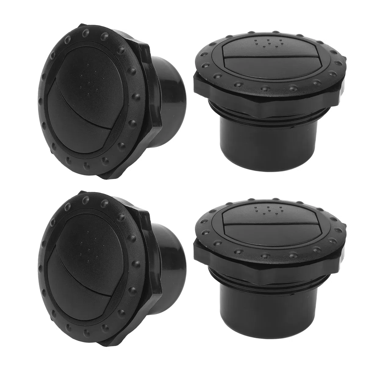 Deflector de Ventilación Universal 60mm, 4 Unidades en ABS para Mejorar el Flujo de Aire en Autocaravanas, Yates y Camiones
