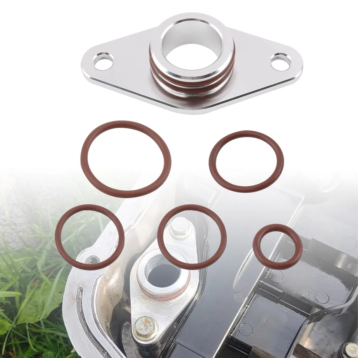 Junta de tubo de recogida de la bomba de aceite compatible con Vauxhall Opel Insignia Astra Zafira Cascada 2.0 CDTI A20DTH A20DTR, manga de aluminio OE 55589549 646125 y anillos de goma de