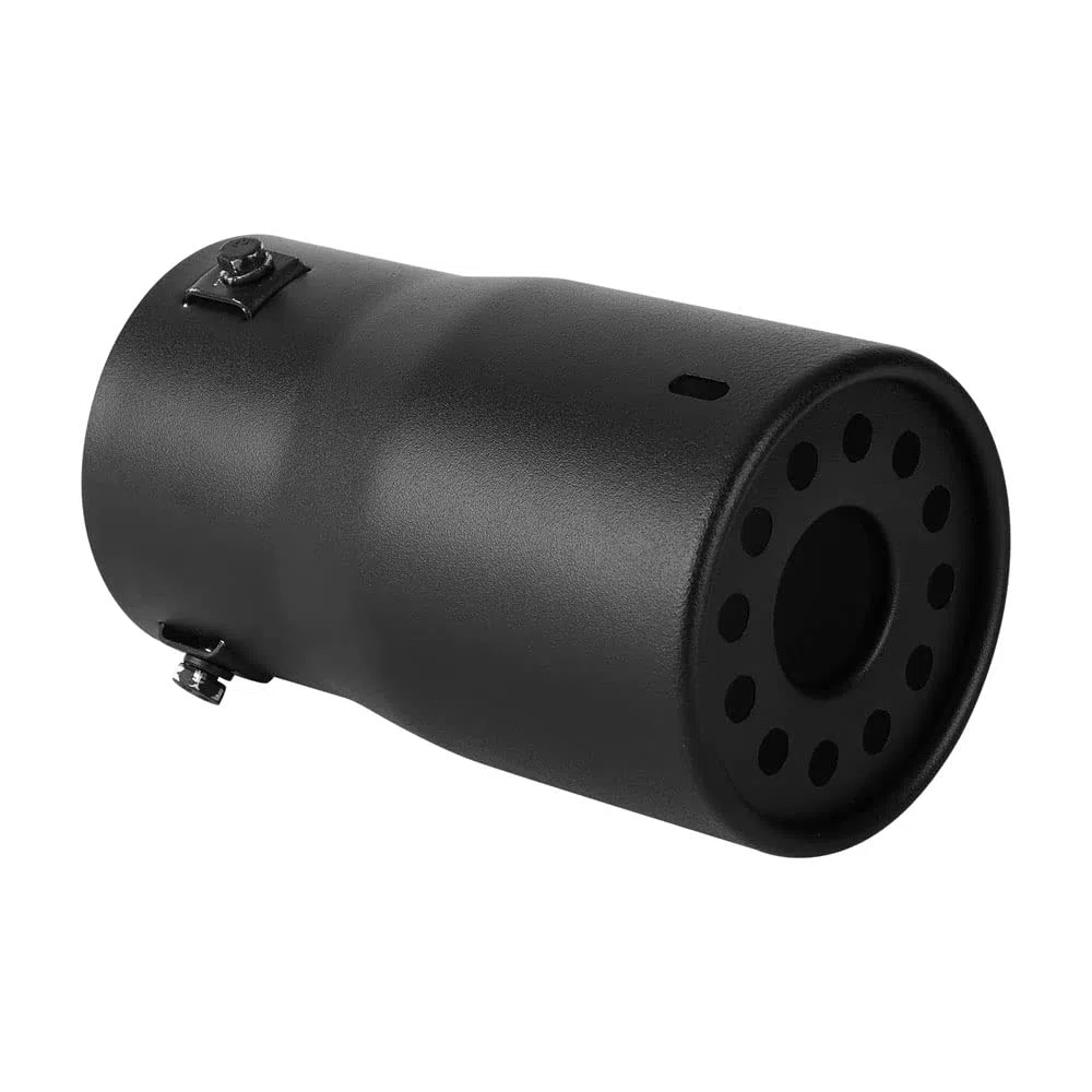 Riloer 80mm Tubo de escape de coche, DB killer silenciador de escape para coche, Silenciador en cromo, Acero inoxidable, Negro