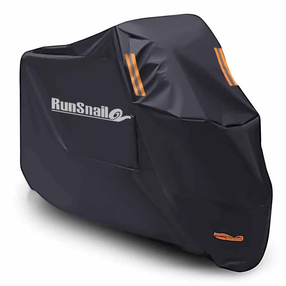 Funda para Moto Scooter XL, Cubierta de Moto Impermeable Protección con Recubrimiento de PU, Dobladillos Elásticos y Cinturón a Prueba de Viento, Se Adapta a Motocicletas de 96,5”/245 cm