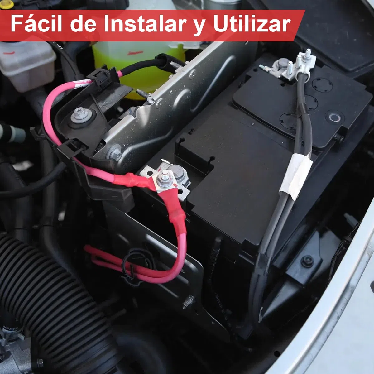 Cable Bateria Coche 35mm2, Cables Arranque Batería 2AWG 100cm, Alambre de Cobre Libre de Oxígeno, Corriente Máxima 150A, Tensión Nominal 450V, 35mm² Cable Inversor de Batería 12V 24V