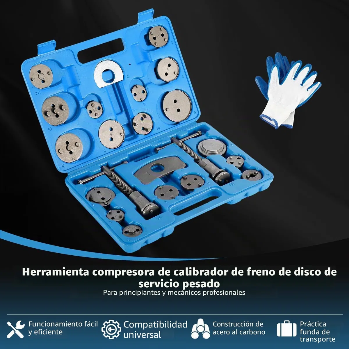 FreeTec 24 Piezas Reposicionador de Pistones de Freno Para Reposicionar El Pistón de Freno Al Cambiar Los Discos