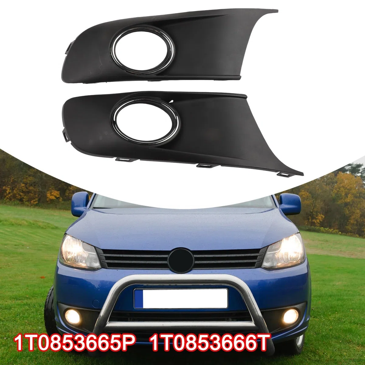Para Touran 2010-2015 Funda de rejilla de luz antiniebla para parachoques delantero Número de pieza OEM 1T0853665P