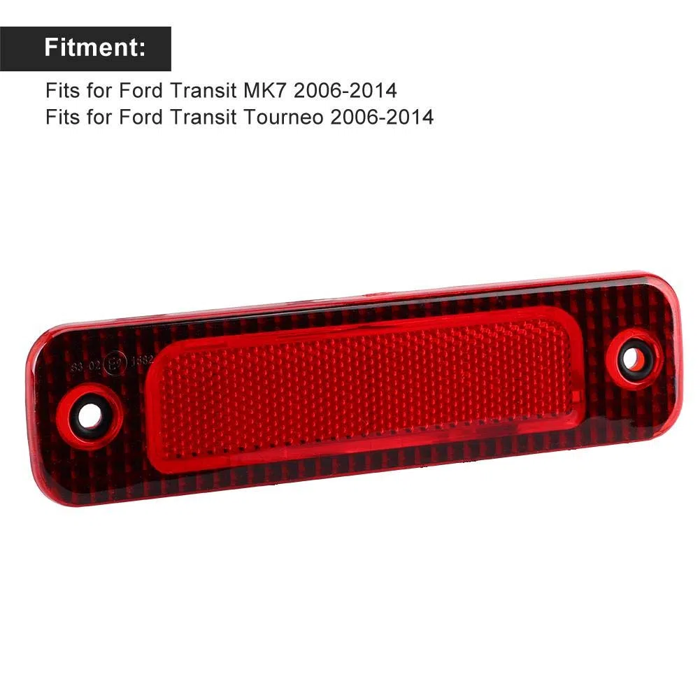 Akozon Tercera luz de freno Tercera luz de freno trasera montada en alto 5128002 7C16-13N408-AC Para Transit MK7 2006-2014 Transit Tourneo 2006-2014(rojo)