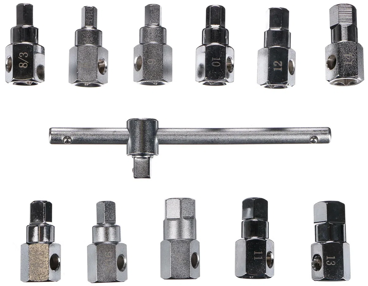 Mechanic Oil Drain Set 12 | Juego de Llaves para Vaciado de Aceite | hexágono y Cuadrado | 12 Piezas