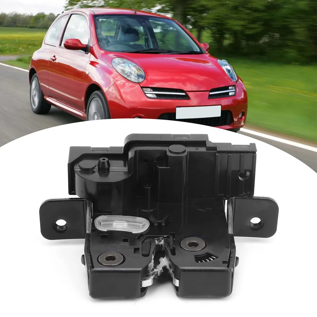 Cerradura de puerta trasera, mecanismo de pestillo de Bloqueo de maletero de portón trasero 90502-2DX0A de Reemplazo adecuado para Nissan Micra/Qashqai/Tiida
