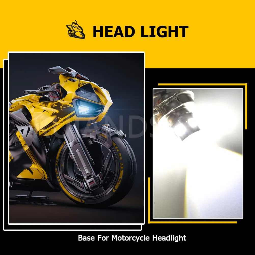 Ruiandsion 2 unids Bombilla LED P26S para Faros de Moto - Luz Blanca Superbrillante 10-30V con Lente Proyector - Chip 2016 20SMD de Alta Intensidad - Mejora la Seguridad Nocturna en Carretera