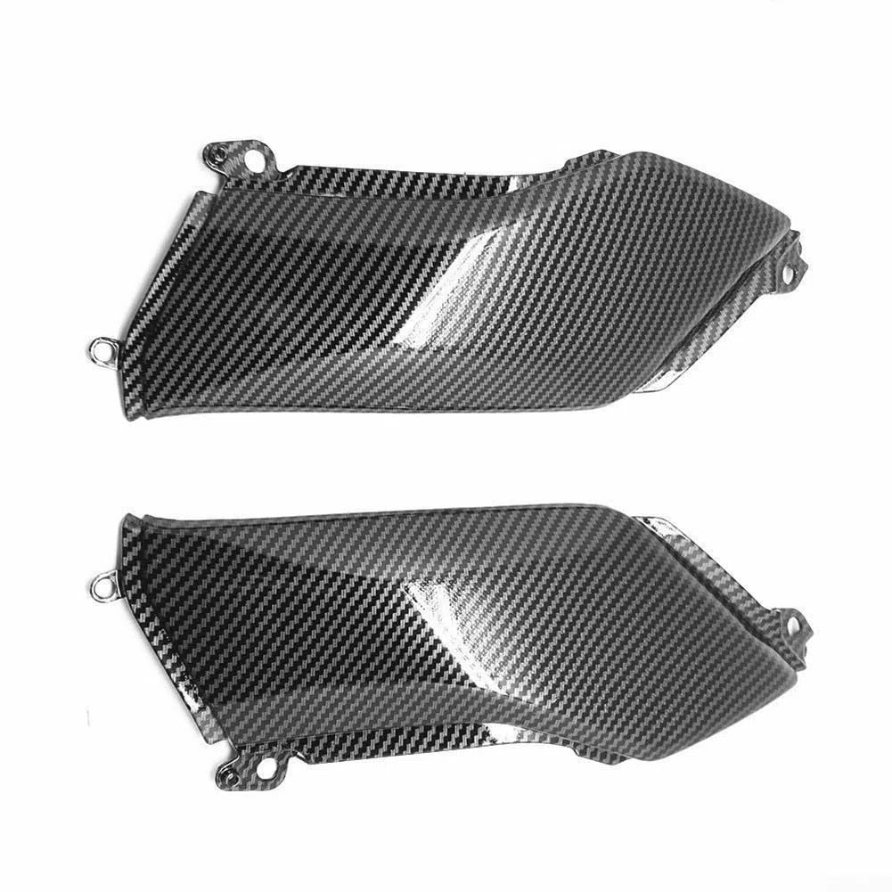 Cubierta lateral del tanque de gas de motocicleta, fibra de carbono de carenado, material ABS, para Z900 2017 2020, repuesto de pernos de agujeros preperforados negros