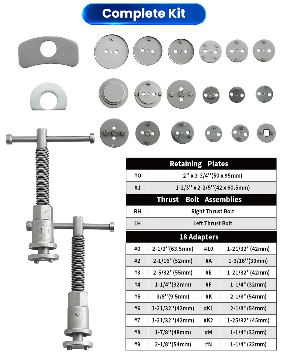 ATPEAM 24 Piezas Reposicionador de Pistones de Freno, Kit Completo para Cambiar Discos, Zapatas y Pastillas de Freno