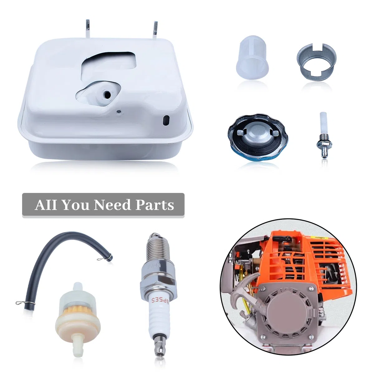 Kit de tanque de combustible para Honda GX140 GX160 GX200 Motor Harbor Freight 212 173 Go Kart R210 OHV Motor 163cc 196cc 208cc Bomba de agua Hidrolavadora Compresor y más