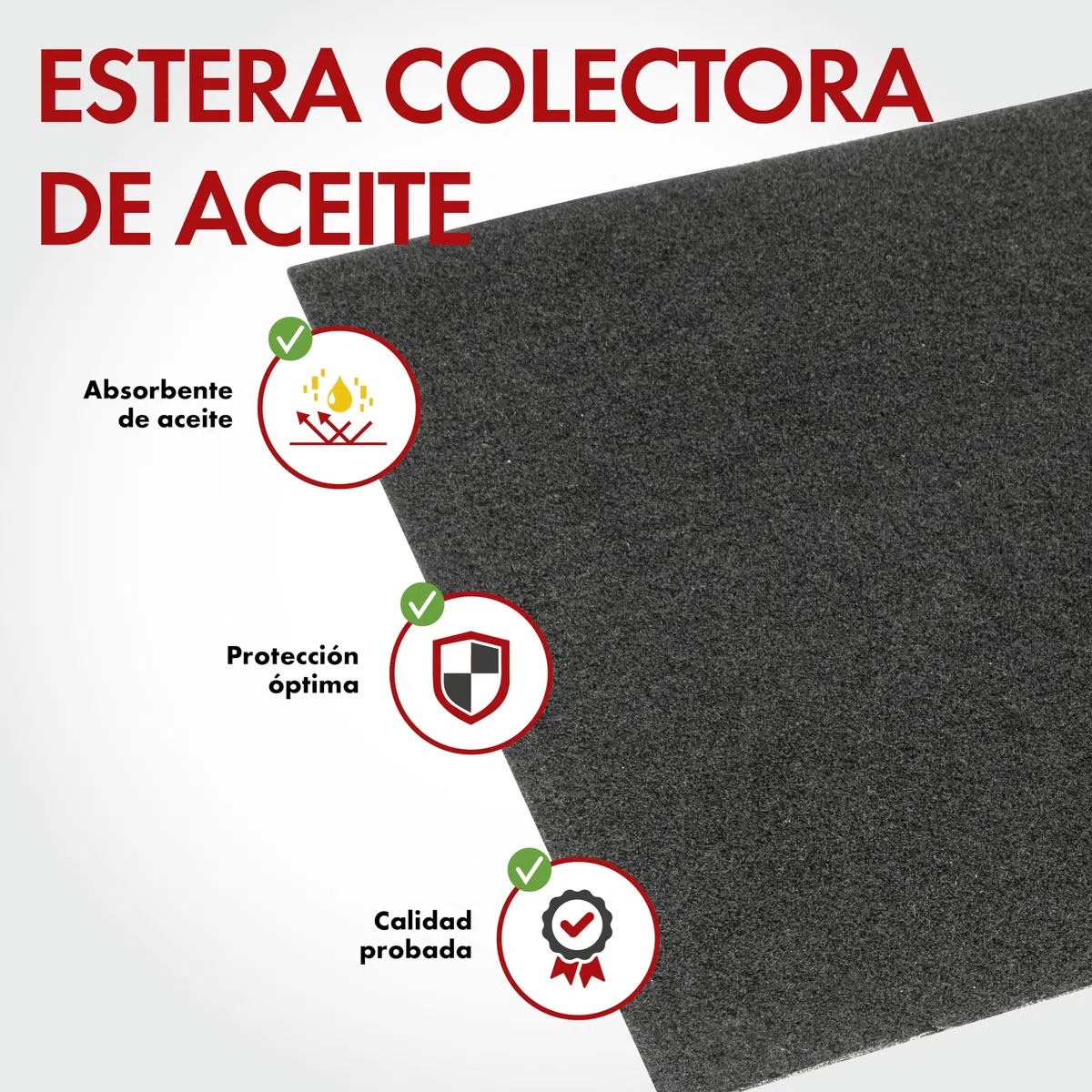 WALSER Premium estera de recogida de aceite 60x90 cm, base de banco de trabajo, estera de garaje coche, estera de moto garaje, base de coche, estera de aceite de taller