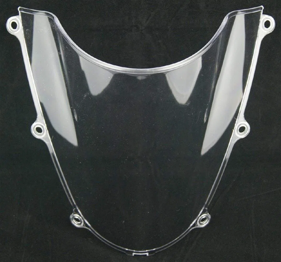 GLoyer Parabrisas de Motocicleta Ajuste Compatible con CBR600RR CBR 600 RR F5 2005 2006 Double Bubble Parabrisas Protección De Pantalla (Color : Clear)