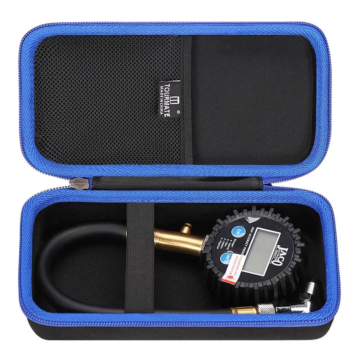 Tourmate Estuche rígido de almacenamiento para medidor de presión de neumáticos JACO, estuche de viaje para precisión profesional, 100 PSI (solo estuche)